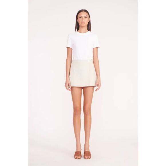 STAUD Tour Mini Skirt - 8 Oat Milk - Picture 1 of 4
